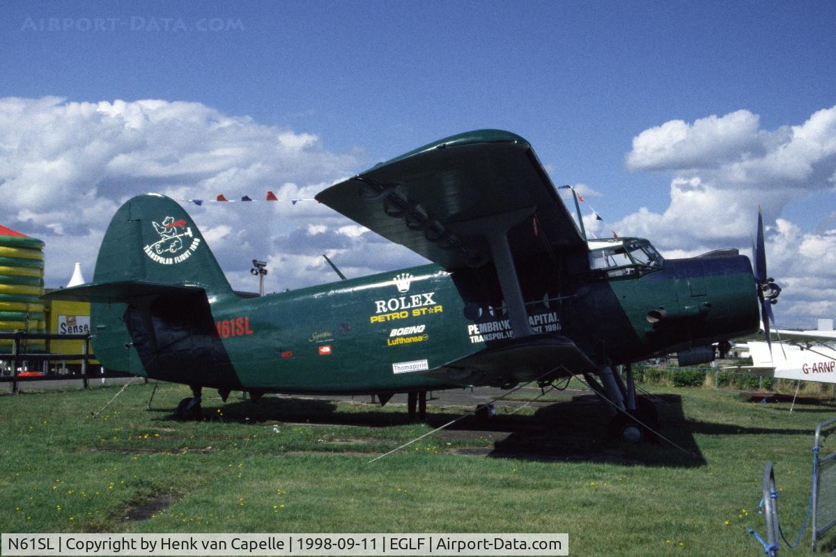 N61SL, 1977 Antonov An-2 C/N 1G17527, Antonov An-2 at Farnborough 1998.