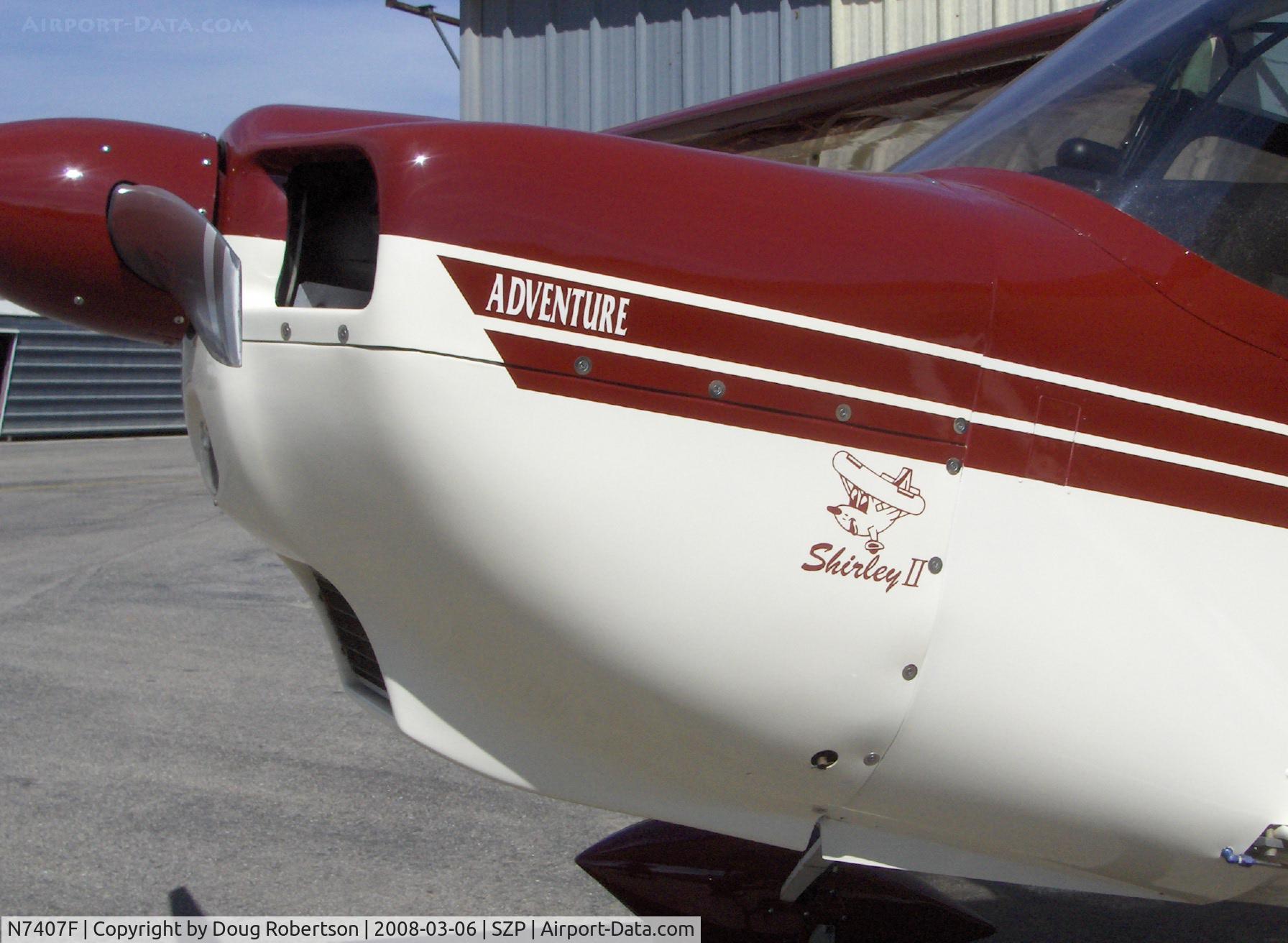 N7407F, 1999 American Champion 7GCAA Adventure Citabria C/N 416-98, 1999 American Champion 7GCAA ADVENTURE, Lycoming O-320-B2B 160 Hp, 'Shirley II'
