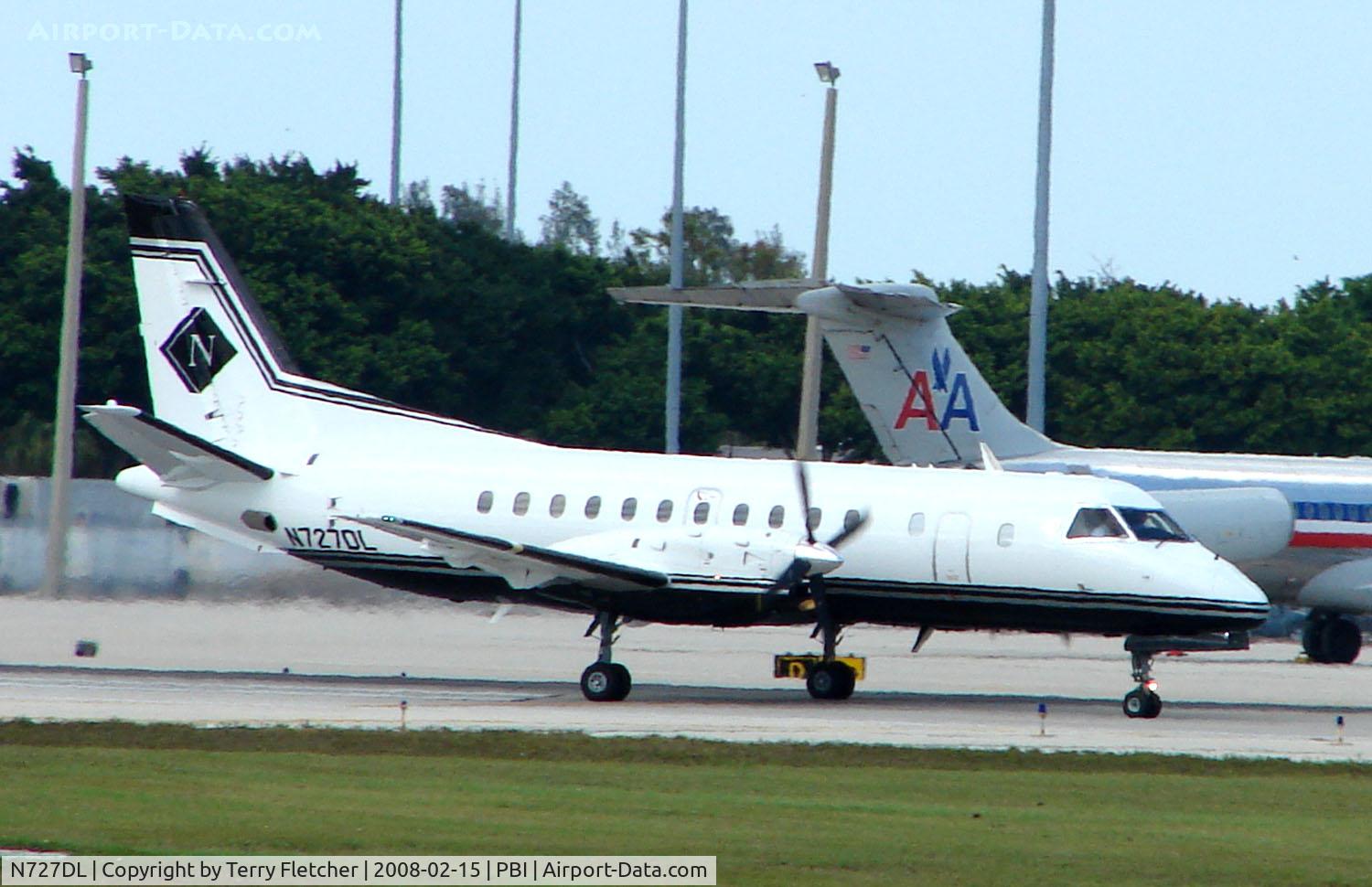 N727DL, 1985 Saab-Fairchild SF340A C/N 340A-036, The business aircraft traffic at West Palm Beach on the Friday before President's Day always provides the aviation enthusiast / photographer with a treat