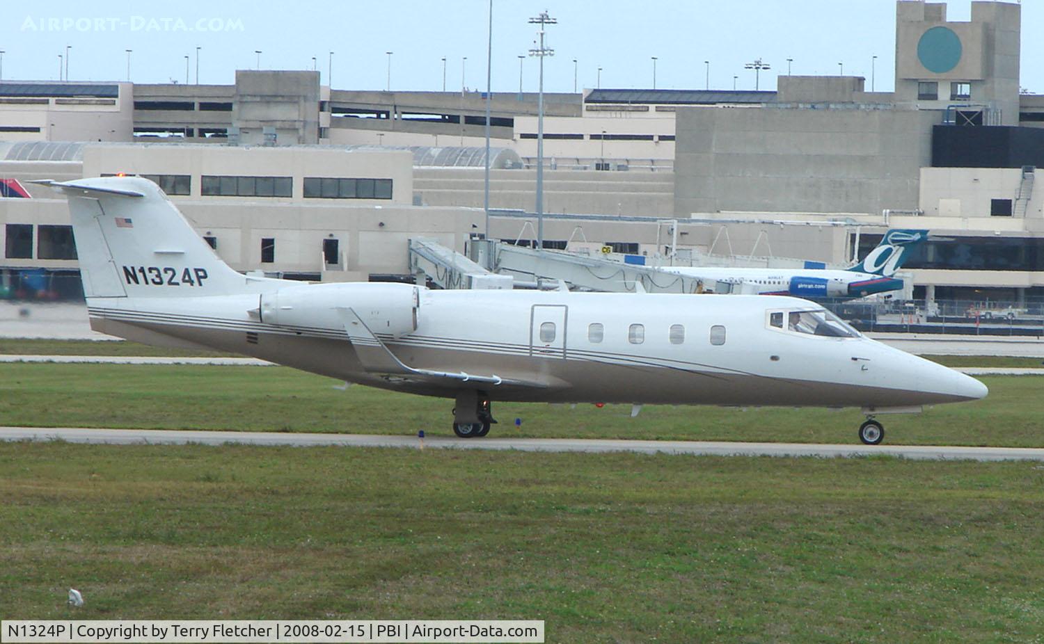 N1324P, 1984 Learjet 55 C/N 55-098, The business aircraft traffic at West Palm Beach on the Friday before President's Day always provides the aviation enthusiast / photographer with a treat