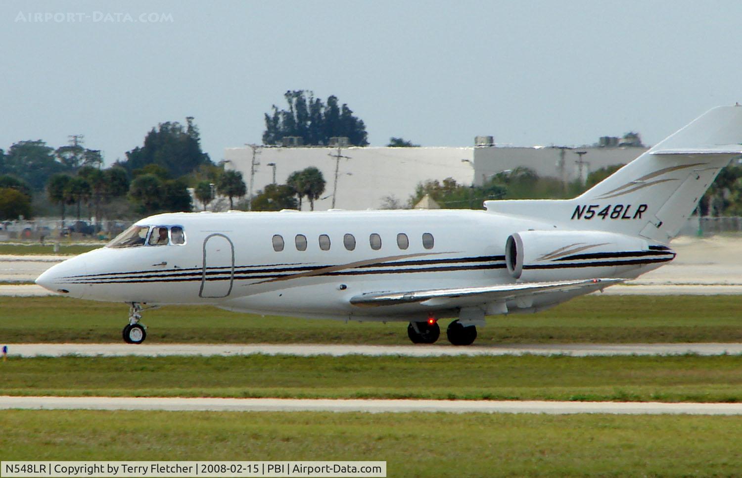 N548LR, 1995 Raytheon Corporate Jets Inc Hawker 1000 C/N 259048, The business aircraft traffic at West Palm Beach on the Friday before President's Day always provides the aviation enthusiast / photographer with a treat