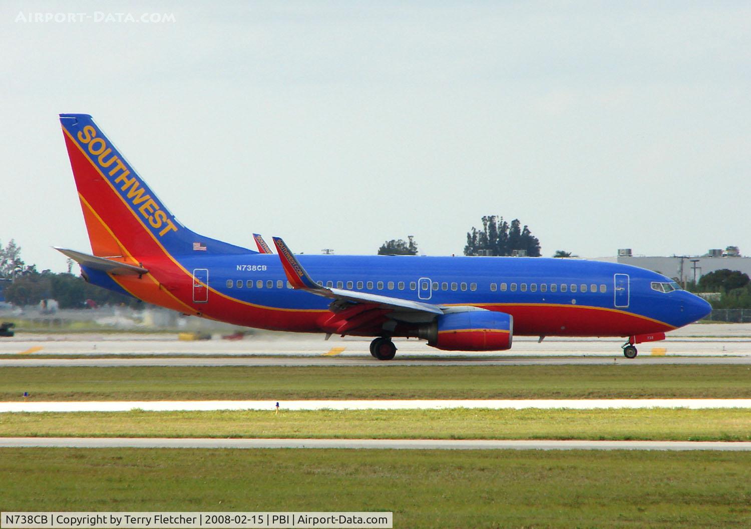 N738CB, 1999 Boeing 737-7H4 C/N 27870, Southwest B737 at West Palm Beach