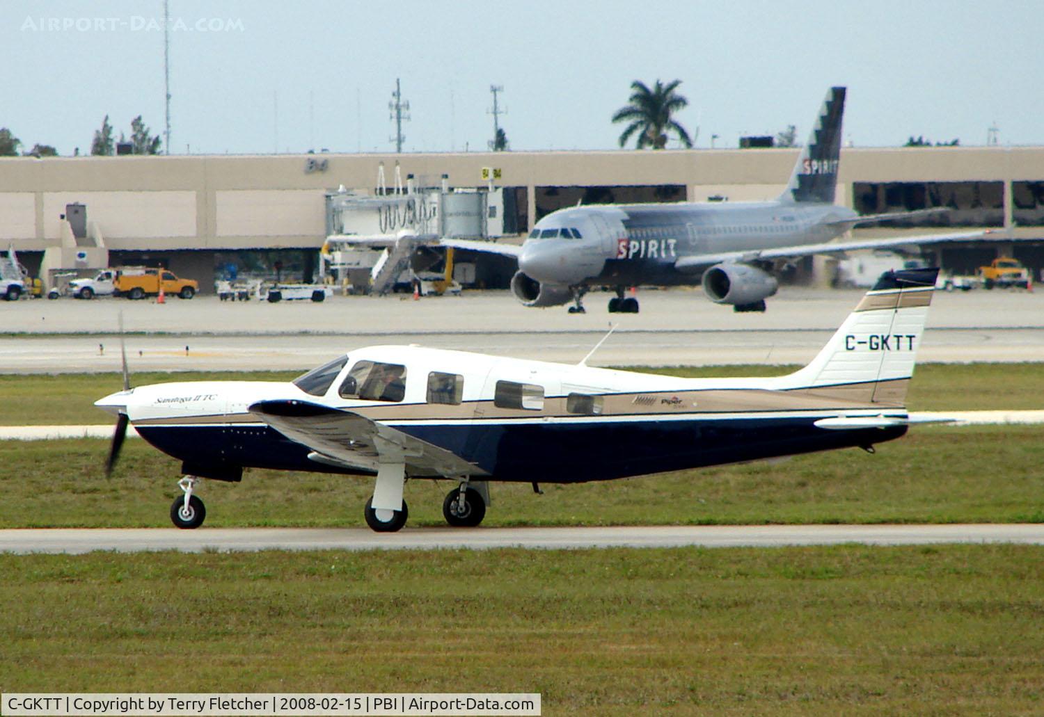 C-GKTT, 1999 Piper PA-32R-301T Turbo Saratoga C/N 3257130, The business aircraft traffic at West Palm Beach on the Friday before President's Day always provides the aviation enthusiast / photographer with a treat