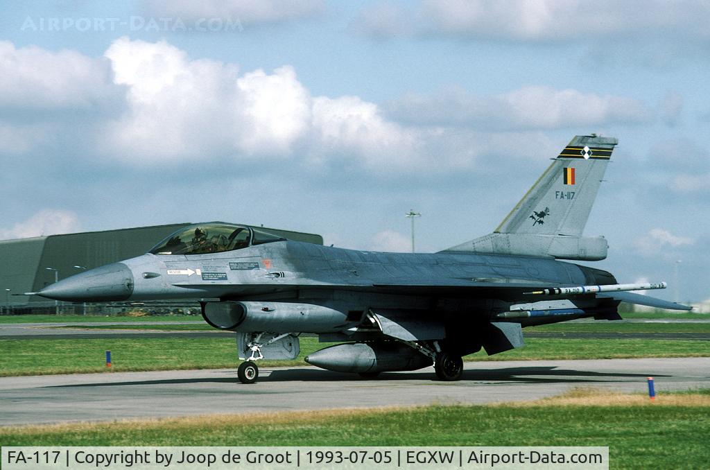 FA-117, SABCA F-16AM Fighting Falcon C/N 6H-117, During the nineties Belgian F-16's still had their full color markings.
