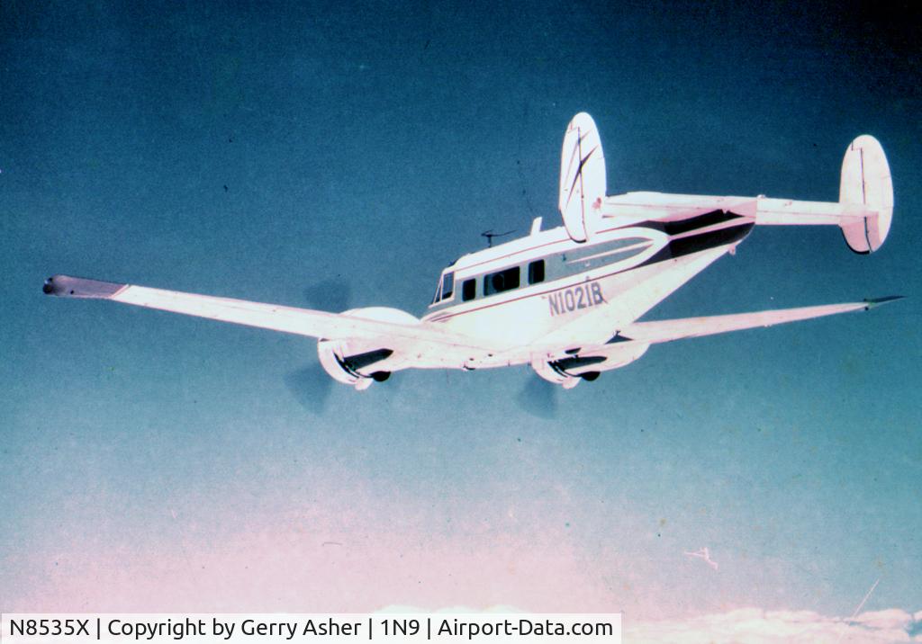 N8535X, 1955 Beech E18S C/N BA-9, This is how she looked when operated as the first executive transport for Mack Truck Inc., Allentown, PA in late 1966.