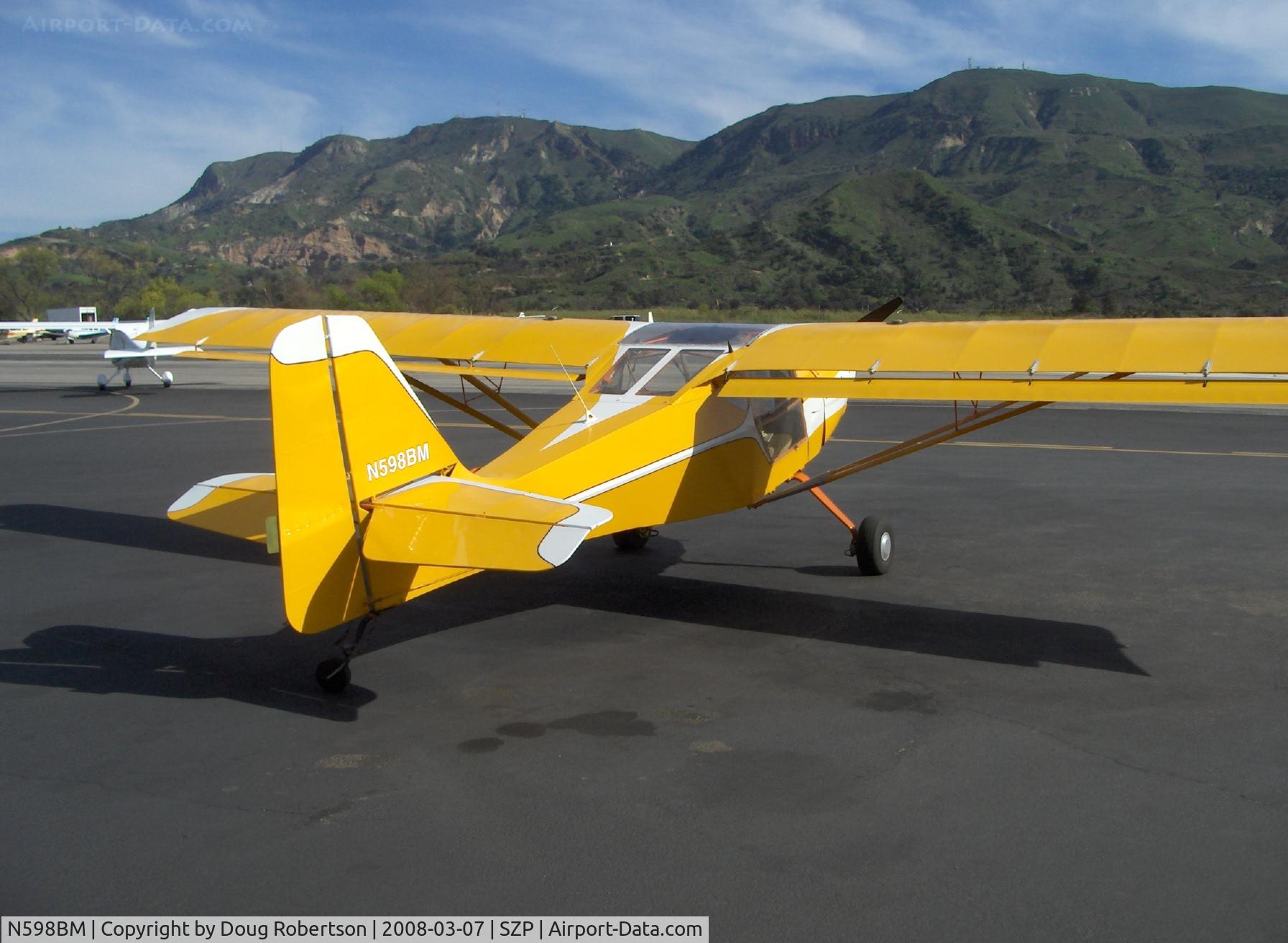 N598BM, 1994 Skystar Kitfox IV C/N CCU004, 1994 Durbin KITFOX IV, Continental O-200 100 Hp
