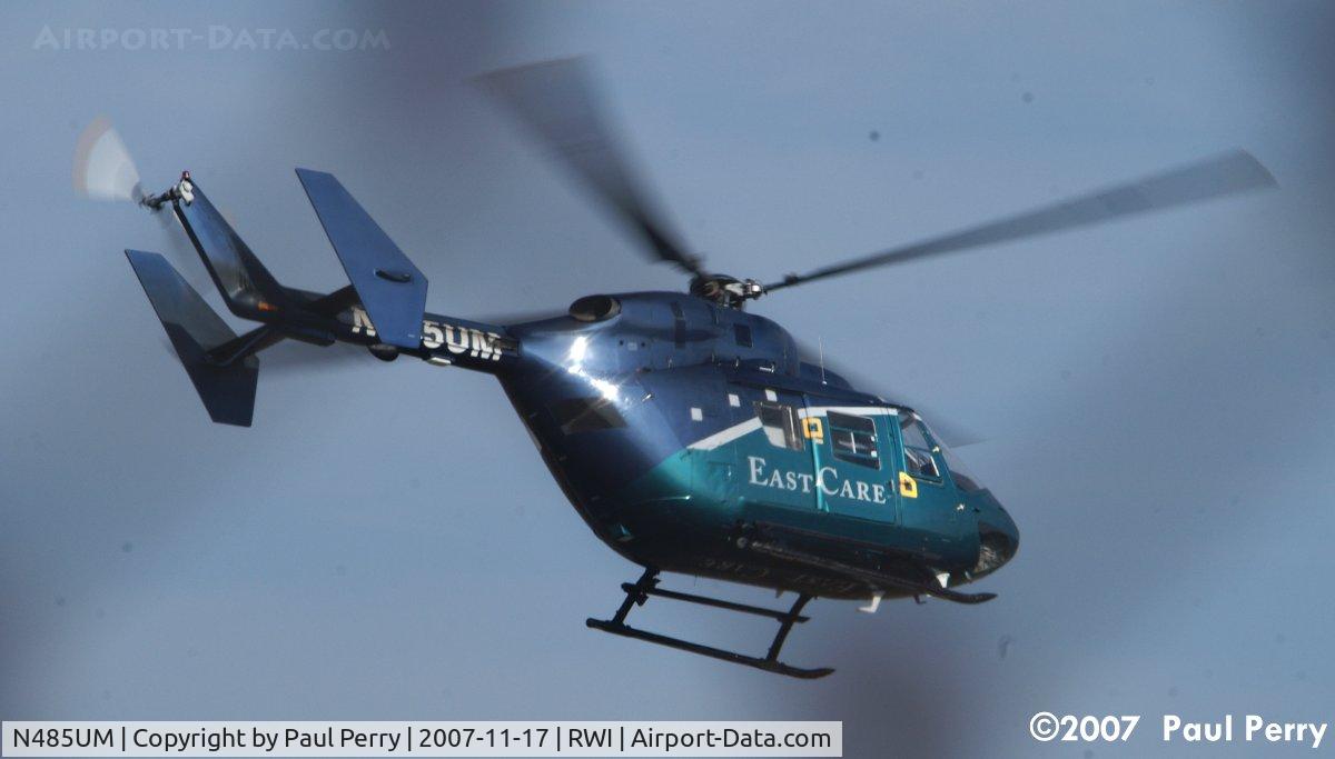N485UM, Eurocopter-Kawasaki BK-117A-4 C/N 7129, Outbound from Rocky Mount