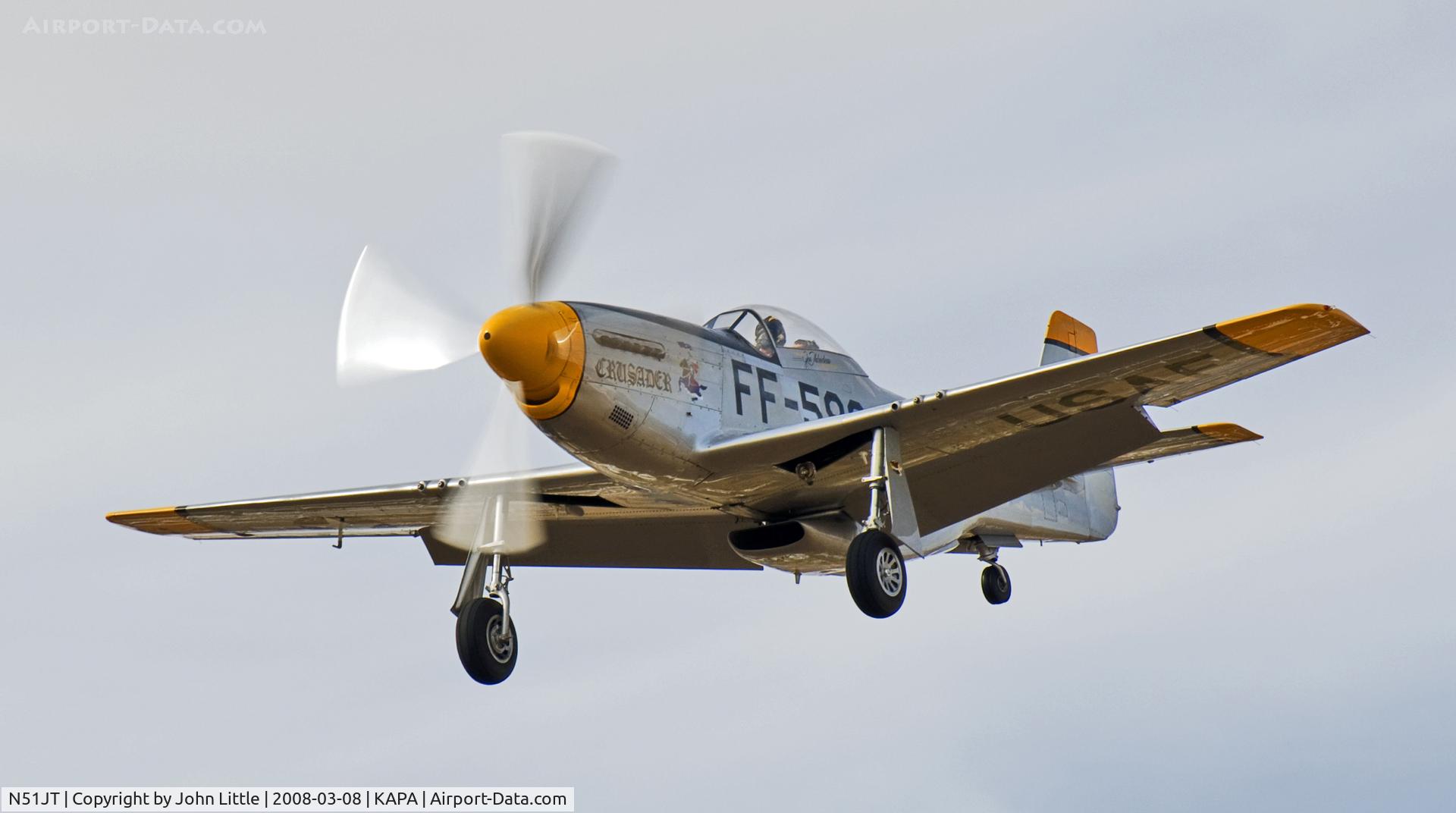 N51JT, 1946 North American P-51D Mustang C/N 122-41122 (44-74582), Crusader over the fence