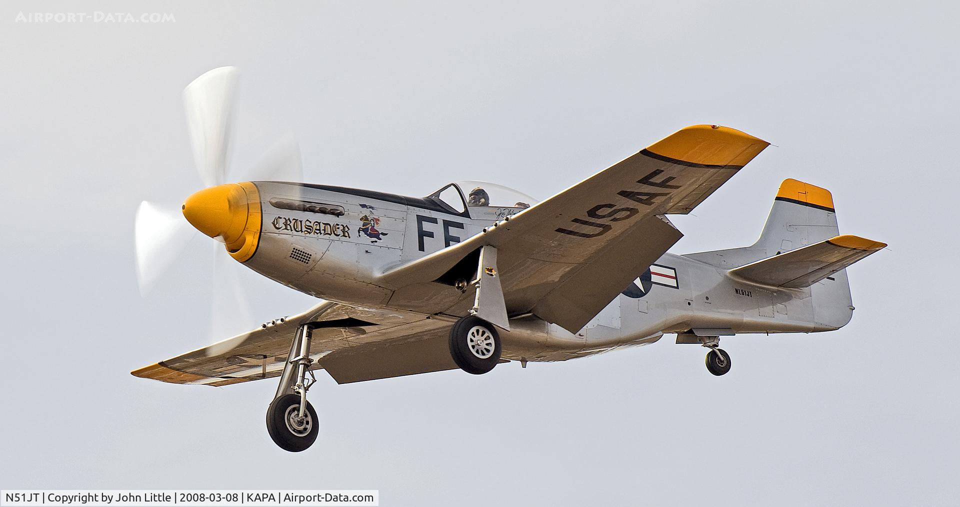 N51JT, 1946 North American P-51D Mustang C/N 122-41122 (44-74582), Crusader over the Numbers