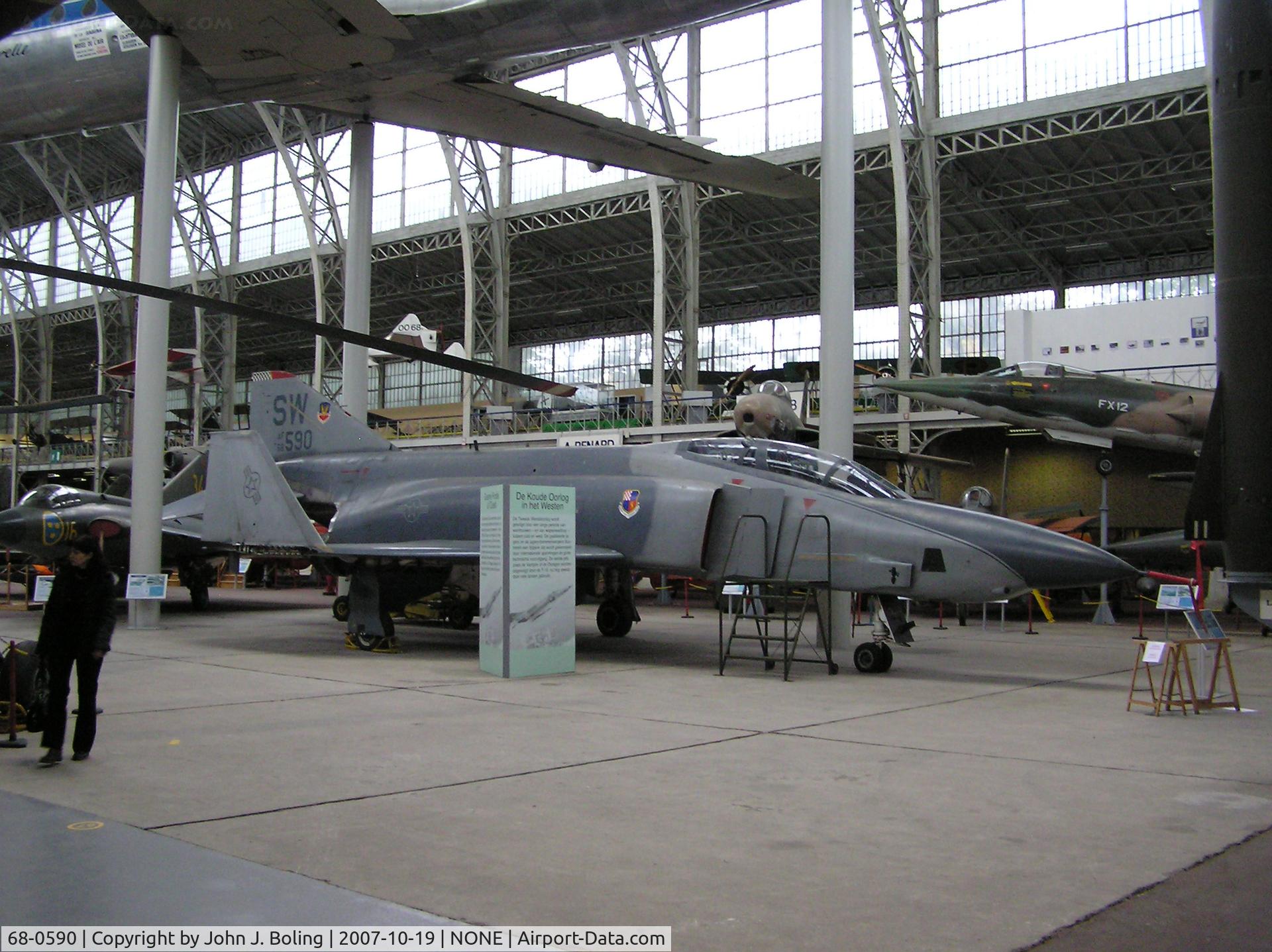 68-0590, 1968 McDonnell Douglas RF-4C Phantom II C/N 3579, F-4 Phantom II on display at Brussels Air Museum