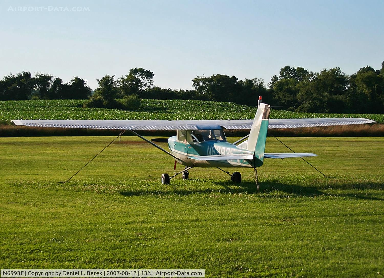 N6993F, 1966 Cessna 150F C/N 15063593, I love the cool 1960s teal coloring on this old bird!