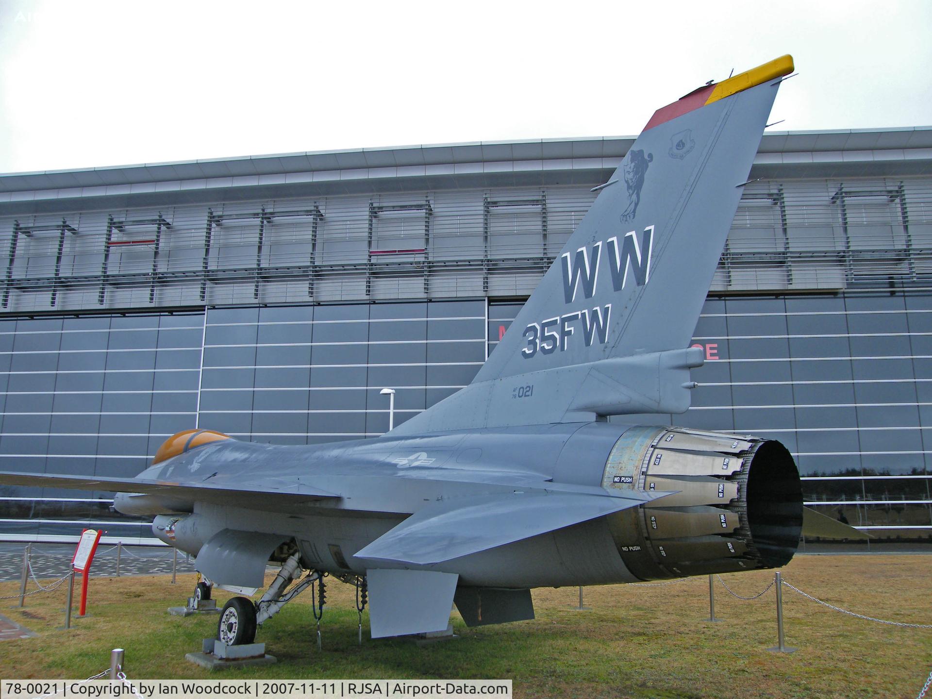 78-0021, General Dynamics F-16A Fighting Falcon C/N 61-27, General Dynamics F-16A/Misawa-Aomori,Preserved