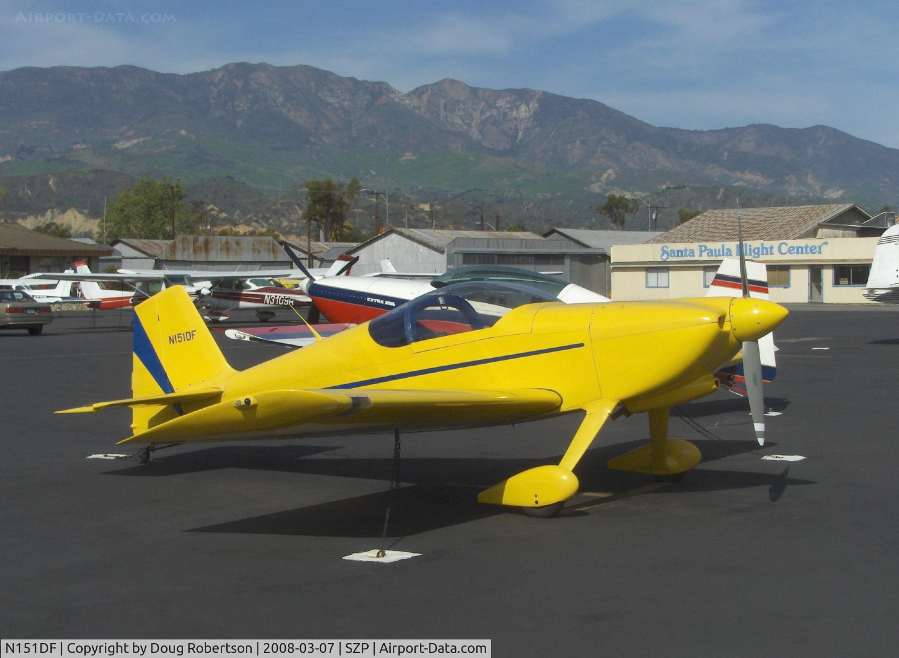 N151DF, 1992 Vans RV-6 C/N 20917, 1992 Wilson VAN's RV-6, Lycoming O-320