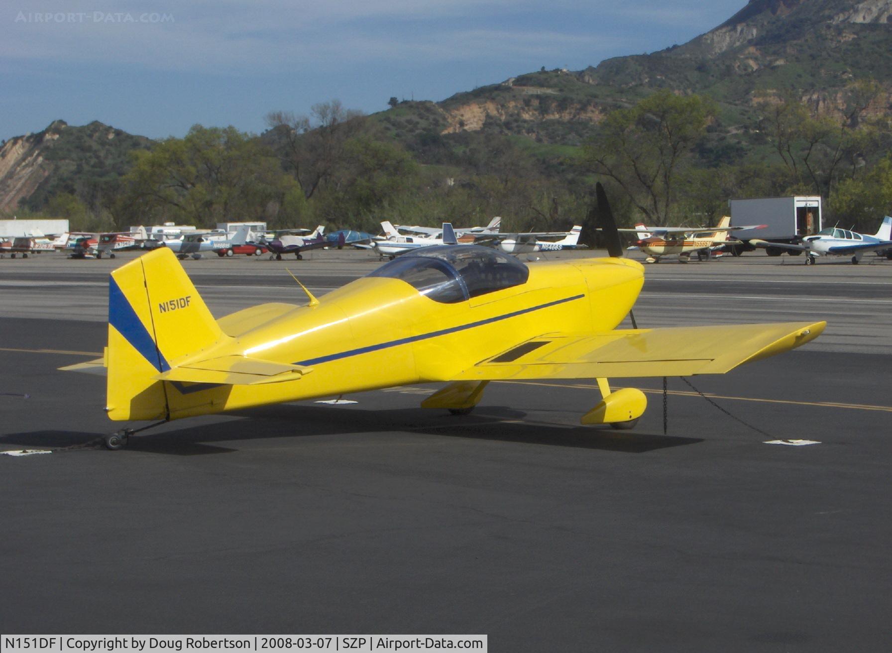 N151DF, 1992 Vans RV-6 C/N 20917, 1992 Wilson VAN's RV-6, Lycoming O-320