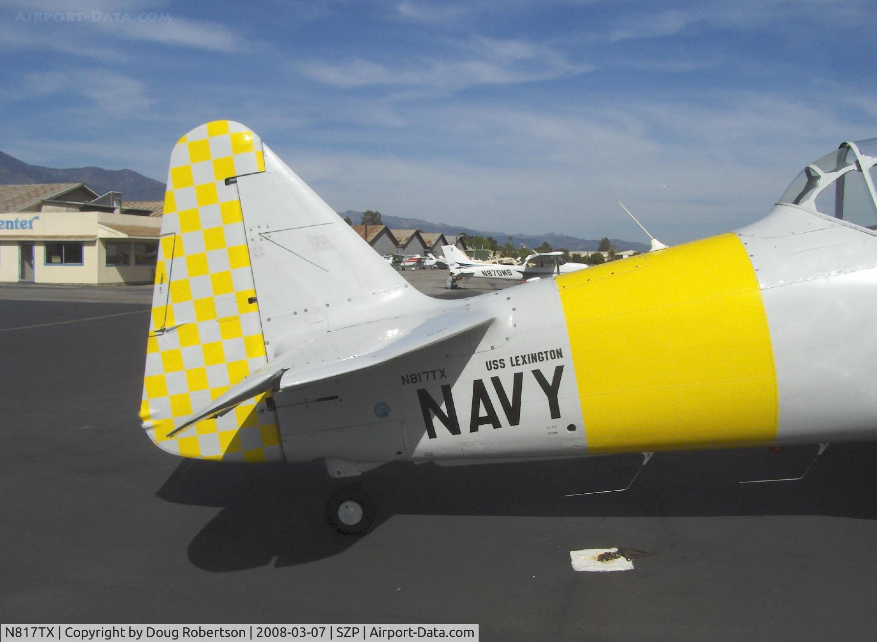 N817TX, 1942 North American AT-6D Texan C/N 88-18022 (42-86241), 1942 North American AT-6D TEXAN 'Problem Child', P&W R-1340 600 Hp, checker tail