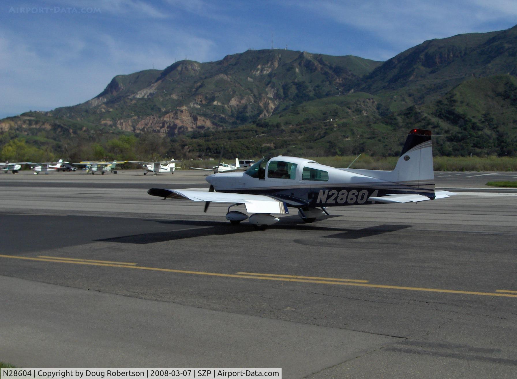 N28604, 1978 Grumman American AA-5B Tiger C/N AA5B0701, 1978 Grumman American AA-5B TIGER, Lycoming O&VO-360 180 Hp, taxi