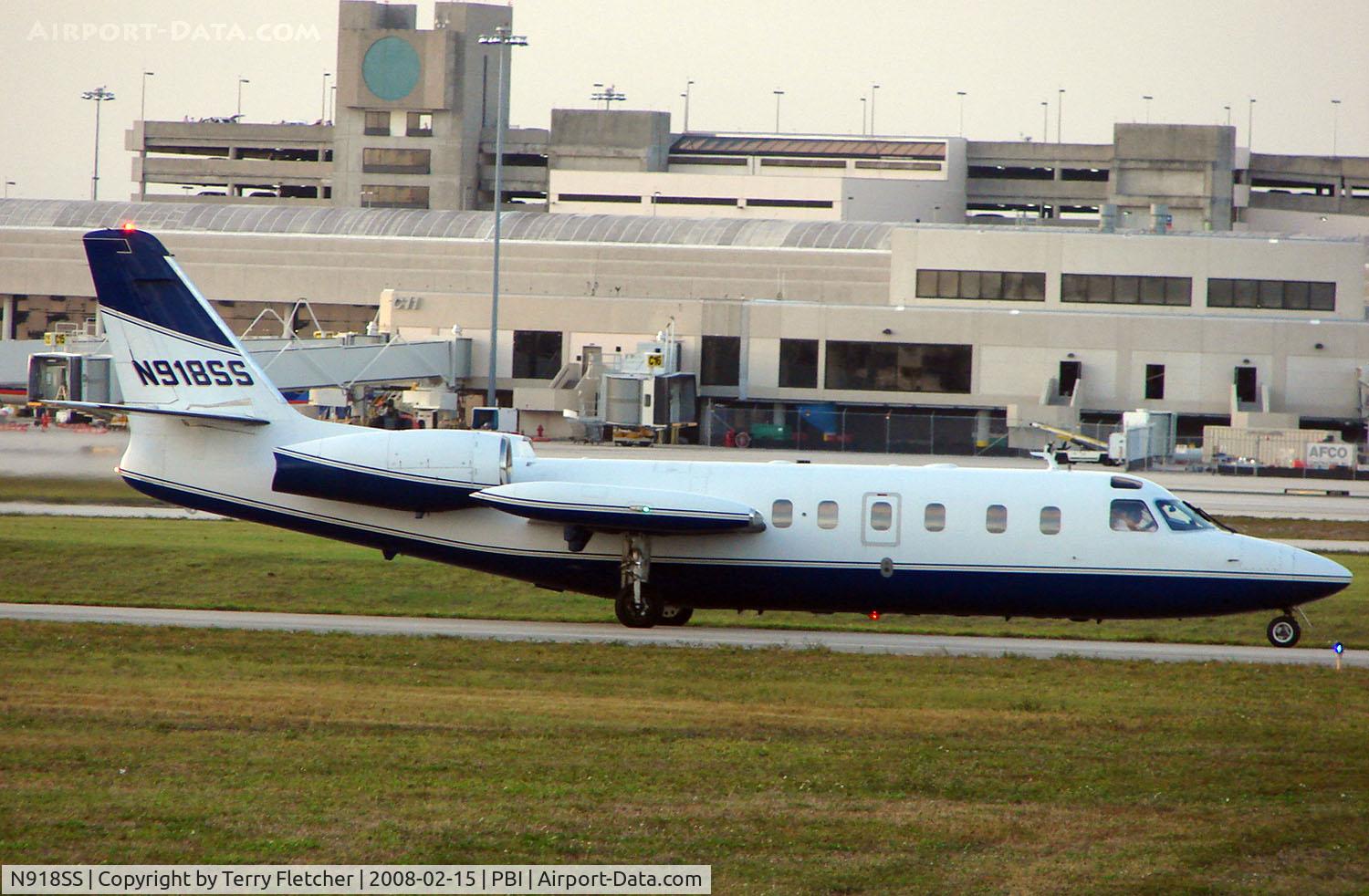 N918SS, 1979 Israel Aircraft Industries IAI-1124 Westwind C/N 263, The business aircraft traffic at West Palm Beach on the Friday before President's Day always provides the aviation enthusiast / photographer with a treat