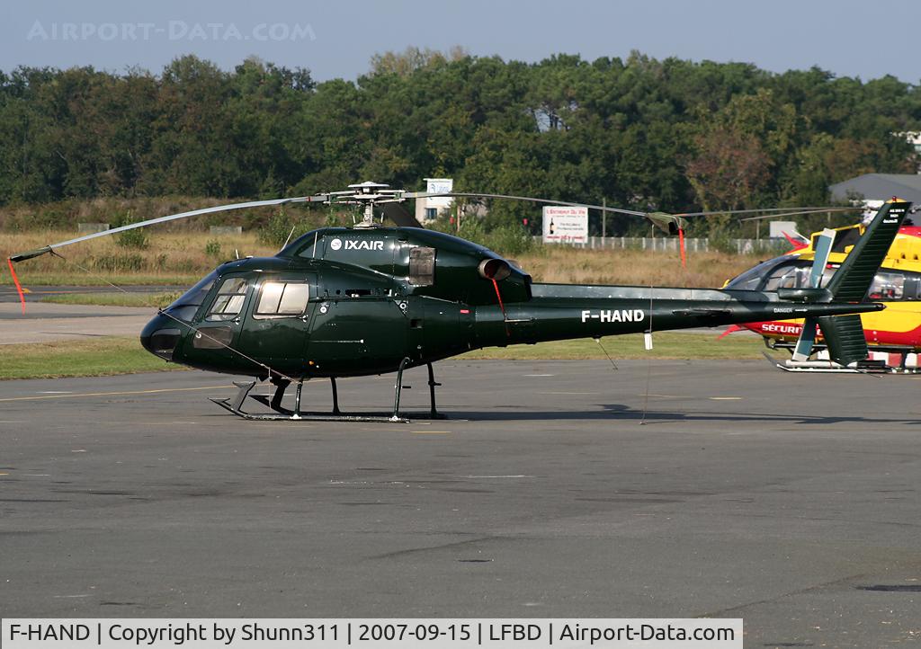 F-HAND, 1996 Eurocopter AS-355N Ecureuil 2 C/N 5621, Parked at the General Aviation apron...