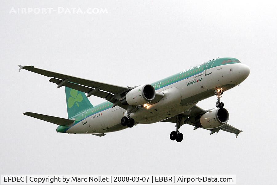 EI-DEC, 2004 Airbus A320-214 C/N 2217, Landing at Brussels Airport