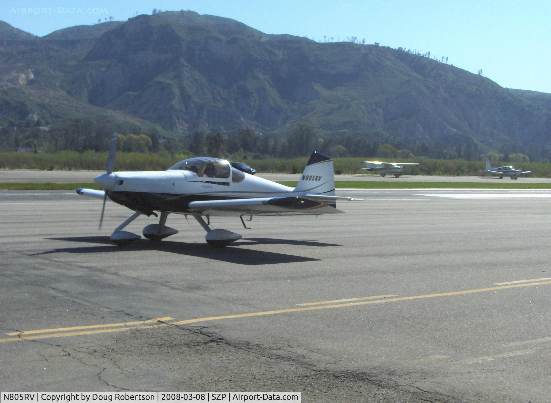 N805RV, 2007 Vans RV-6A C/N 25686, 2007 Dierenfield VAN's RV-6A, Lycoming  Aero Sport IO-390-X 210 Hp, taxi to Rwy 22