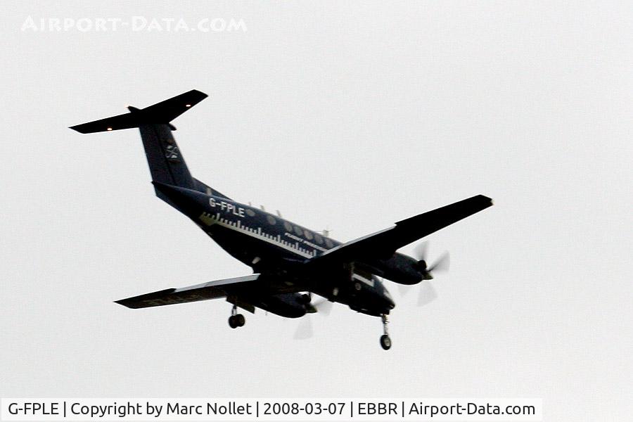 G-FPLE, 1986 Beech B200 King Air C/N BB-1256, Landing at Brussels Airport
