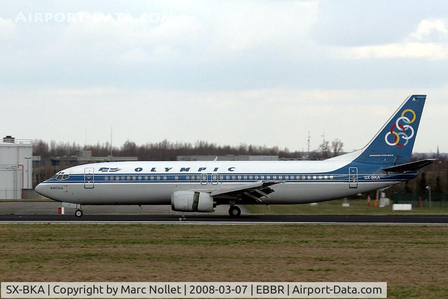 SX-BKA, 1991 Boeing 737-484 C/N 25313, Landing at Brussels Airport