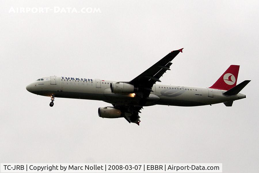 TC-JRB, 2006 Airbus A321-231 C/N 2868, Landing at Brussels Airport