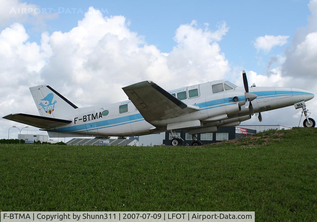 F-BTMA, 1969 Beech 99 Airliner C/N U-90, Preserved on a roundabout near the Airport...