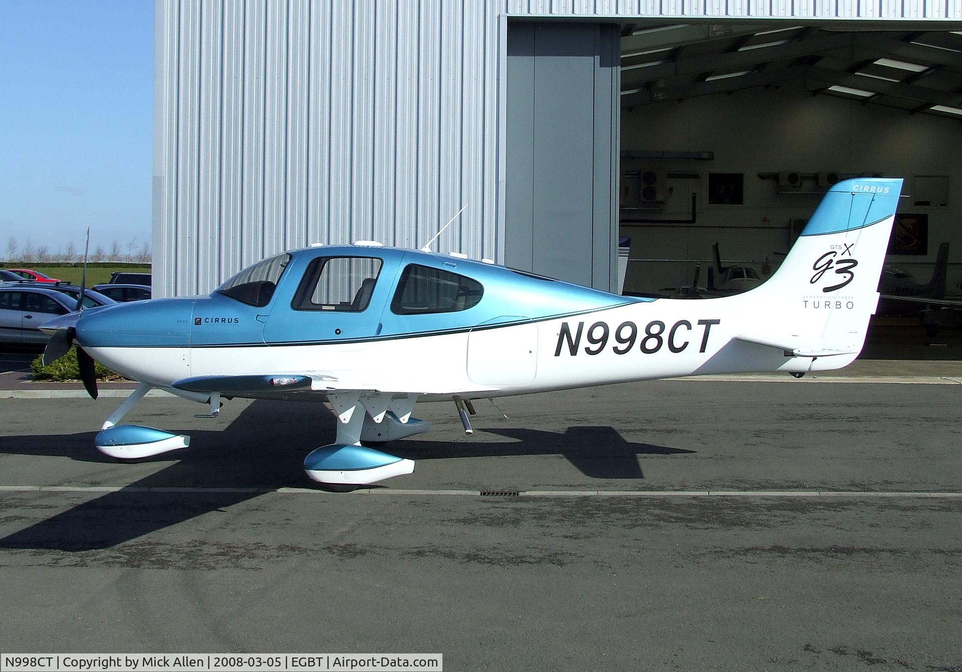 N998CT, Cirrus SR22 G3 GTS X Turbo C/N 2899, Cirrus SR22-G3 GTSX