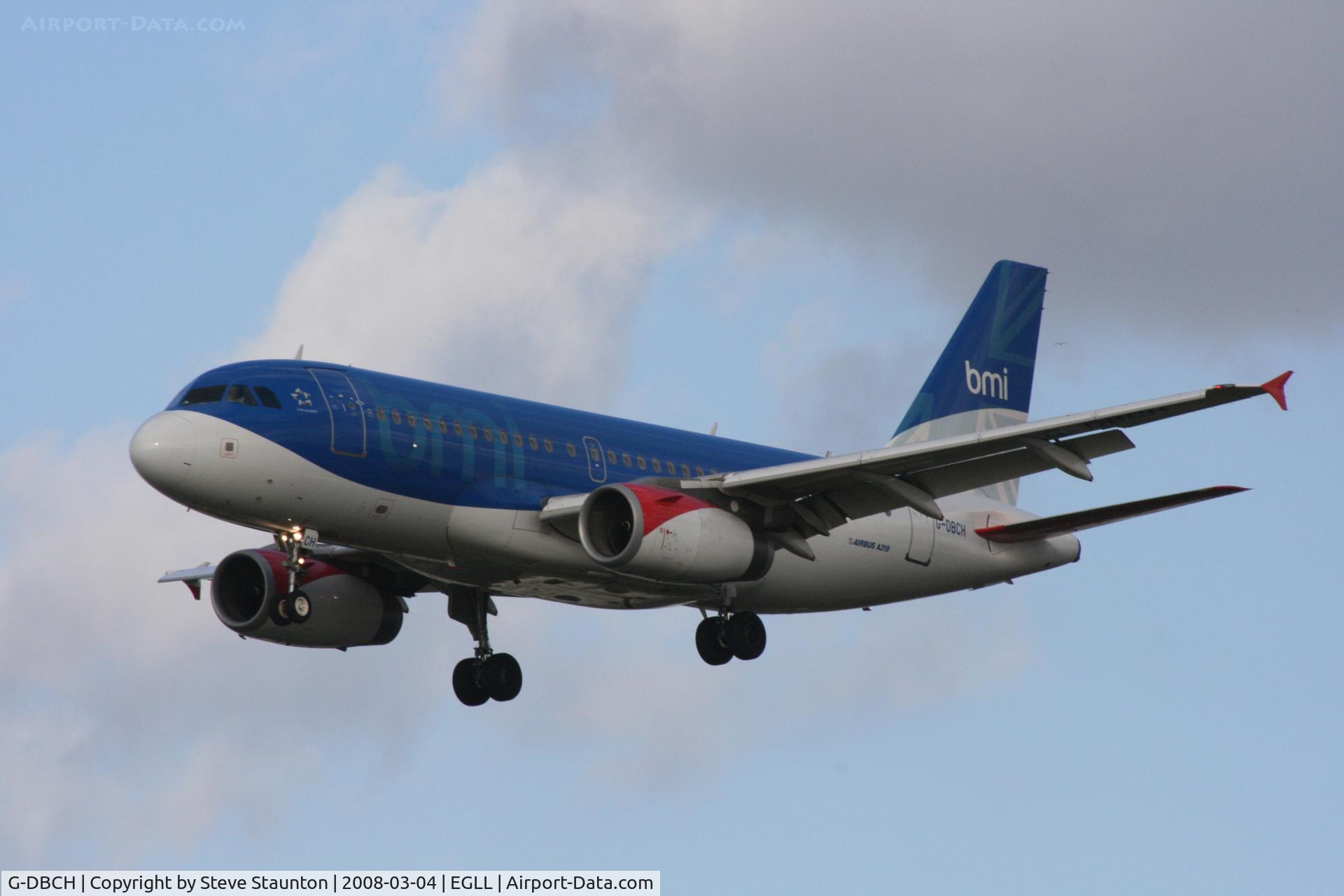 G-DBCH, 2006 Airbus A319-131 C/N 2697, Taken at Heathrow Airport March 2008