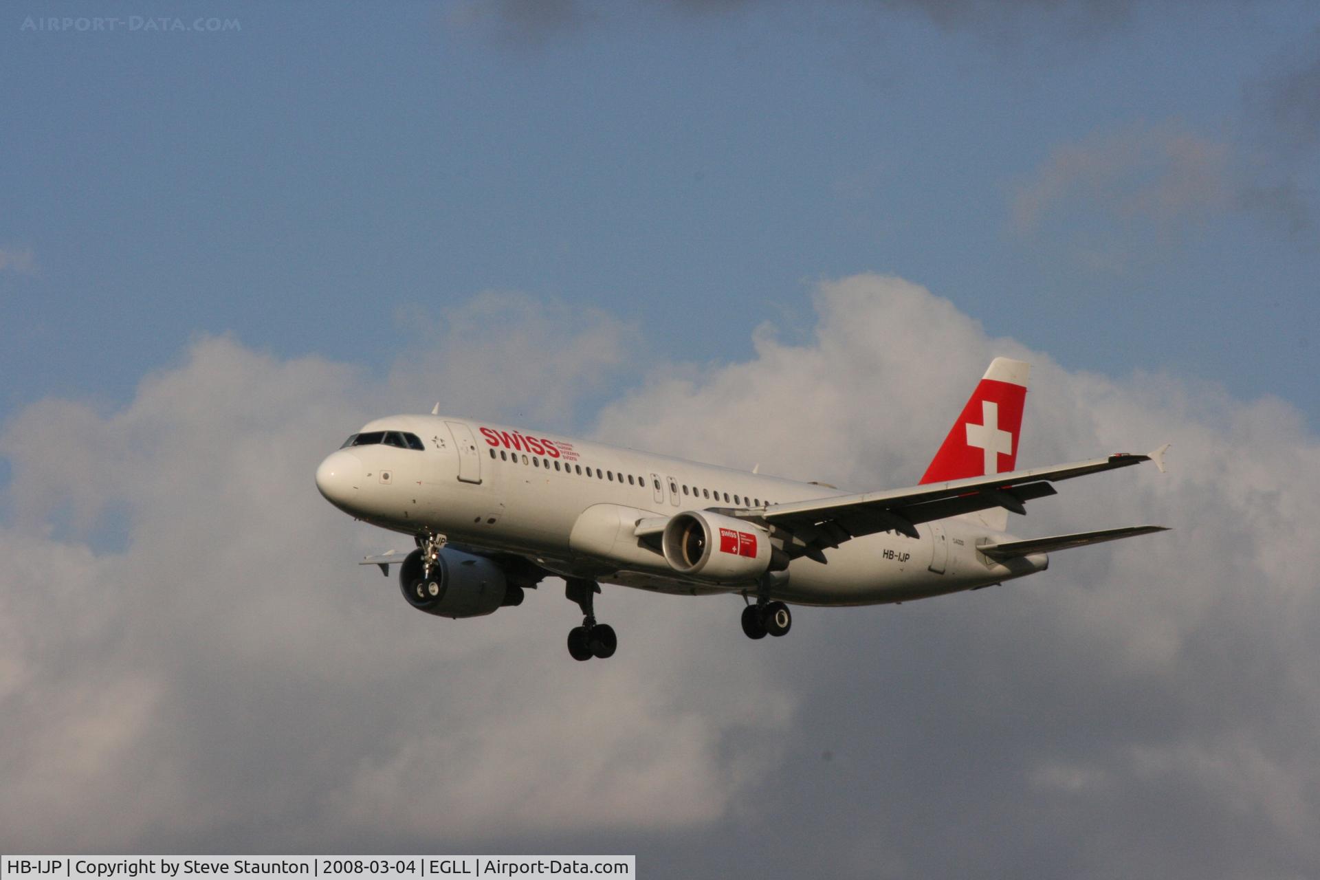 HB-IJP, 1997 Airbus A320-214 C/N 681, Taken at Heathrow Airport March 2008