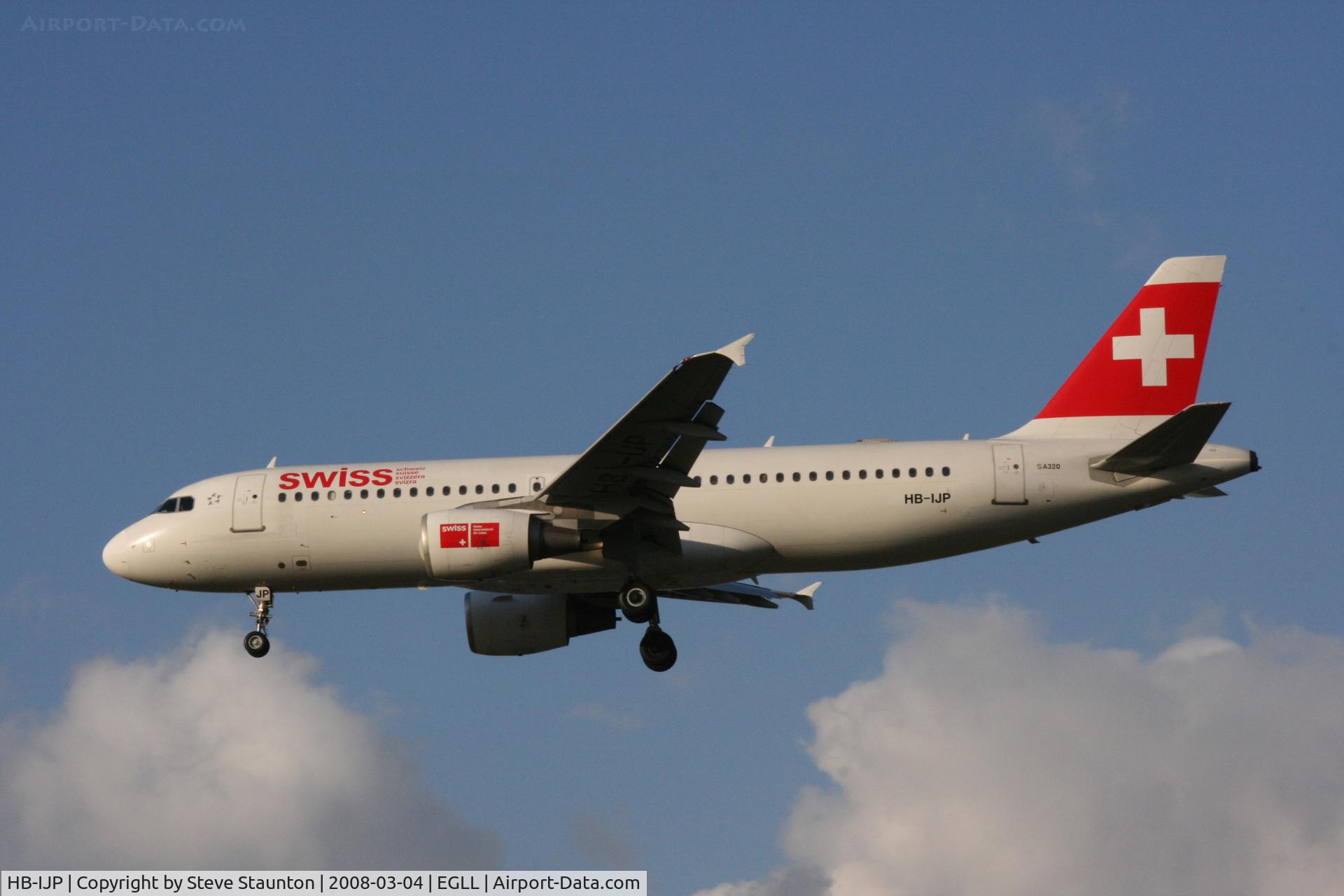HB-IJP, 1997 Airbus A320-214 C/N 681, Taken at Heathrow Airport March 2008