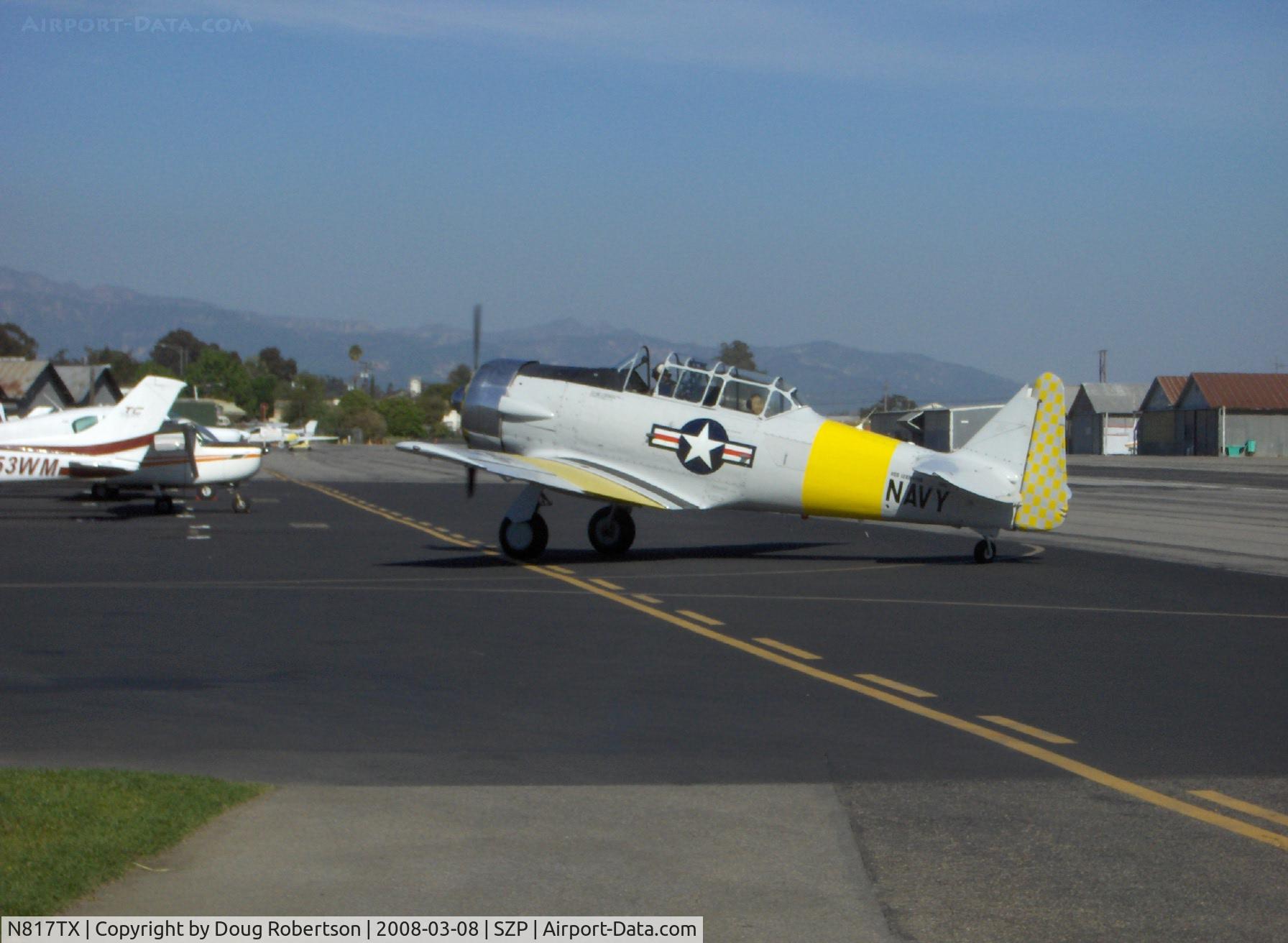 N817TX, 1942 North American AT-6D Texan C/N 88-18022 (42-86241), 1942 North American AT-6D TEXAN 'Problem Child', P&W R-1340 600 Hp, to transient parking
