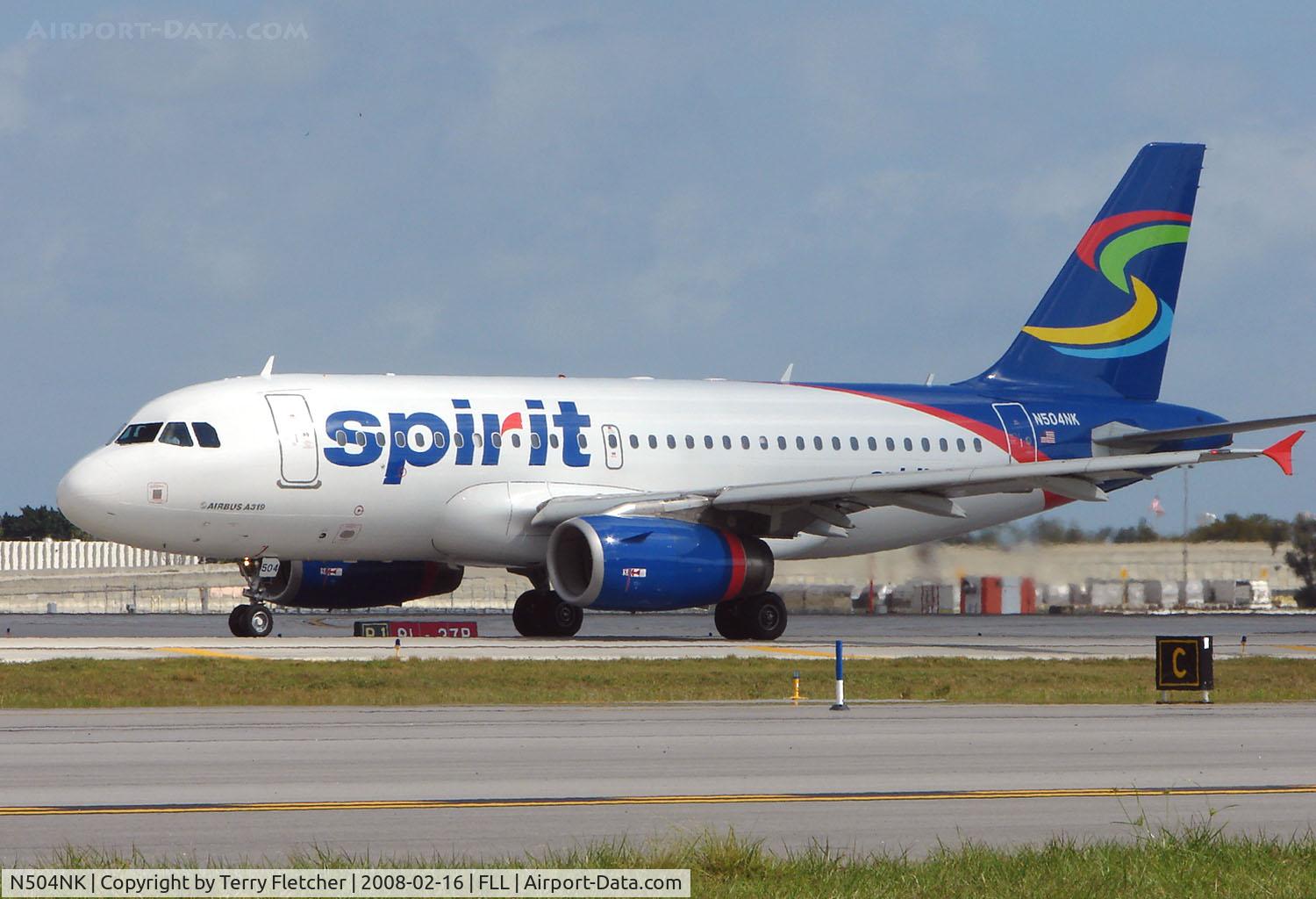 N504NK, 2005 Airbus A319-132 C/N 2473, Spirit A319 displaying the new colour scheme