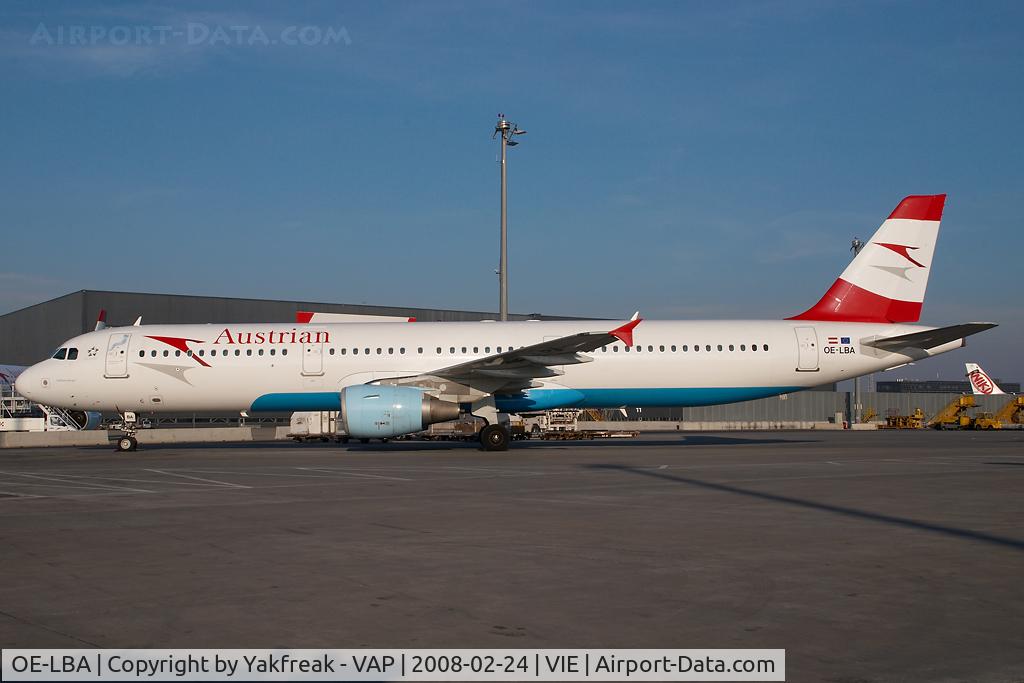 OE-LBA, 1995 Airbus A321-111 C/N 552, Austrian Airlines Airbus 321