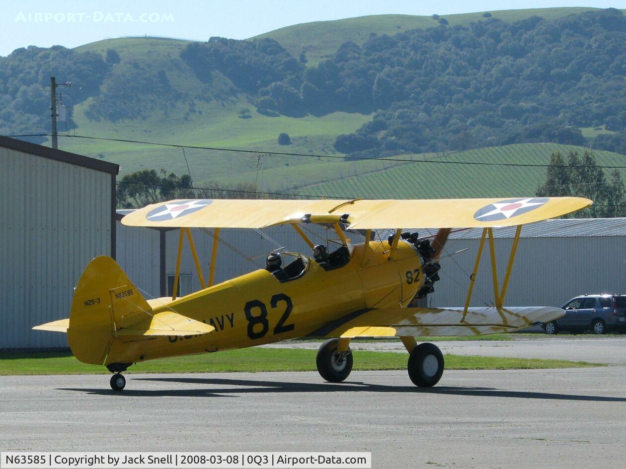 N63585, 1941 Boeing A75N1(PT17) C/N 75-2476, Taken at the Schellville Antique Aerodrome Display Weekend