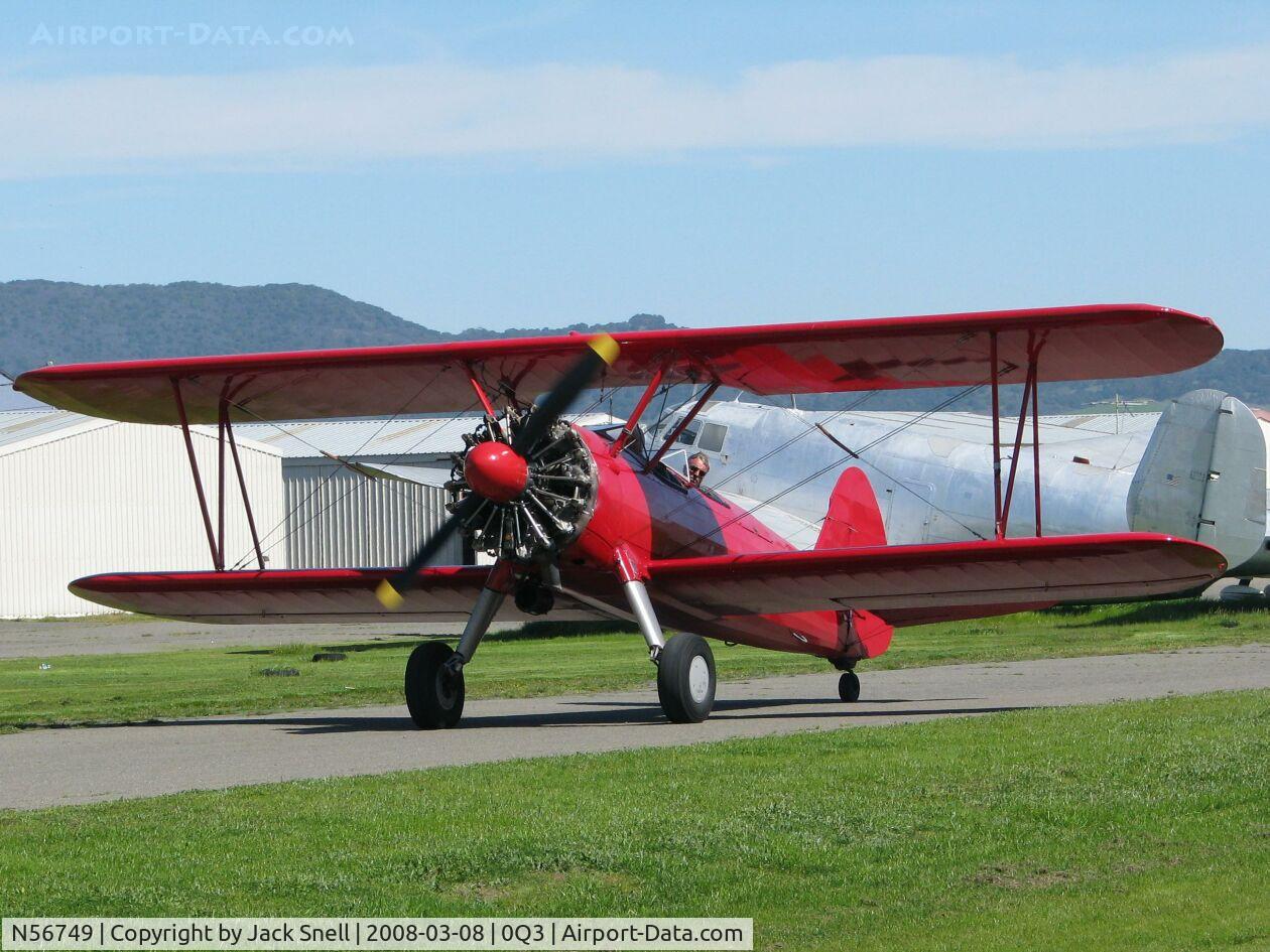 N56749, 1942 Boeing A75N1(PT17) C/N 75-3916, Taken at the Schellville Antique Aerodrome Display Weekend
