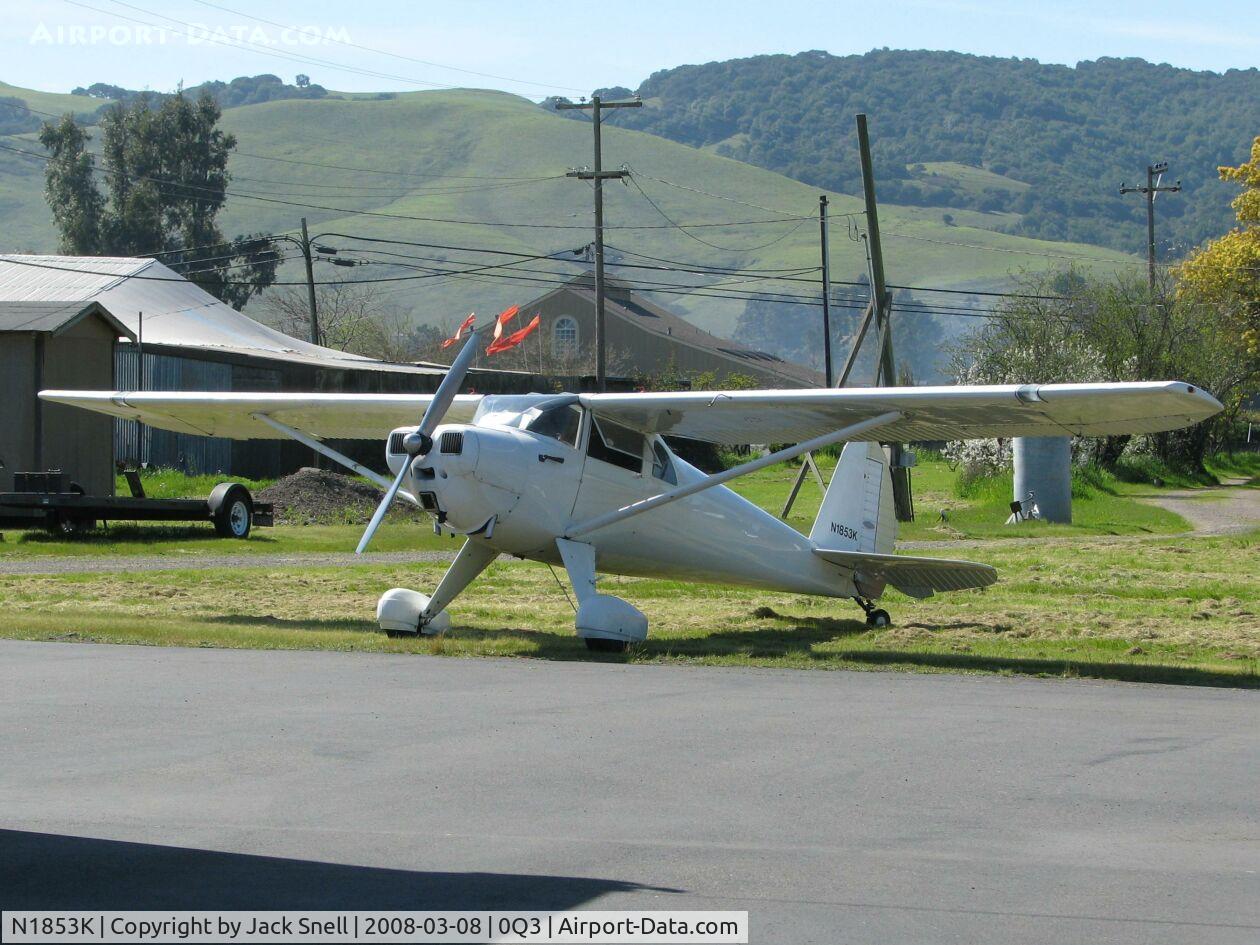 N1853K, 1946 Luscombe 8E Silvaire C/N 4580, Taken at the Schellville Antique Aerodrome Display Weekend