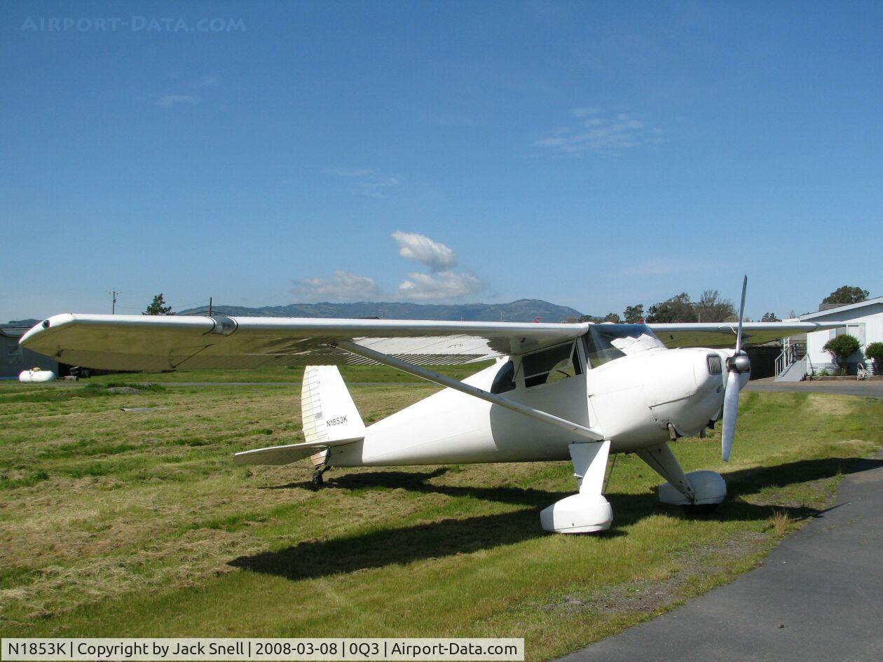 N1853K, 1946 Luscombe 8E Silvaire C/N 4580, Taken at the Schellville Antique Aerodrome Display Weekend