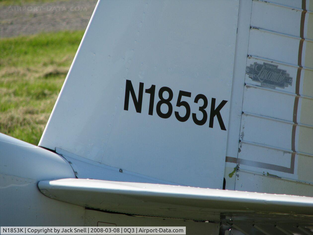 N1853K, 1946 Luscombe 8E Silvaire C/N 4580, Taken at the Schellville Antique Aerodrome Display Weekend