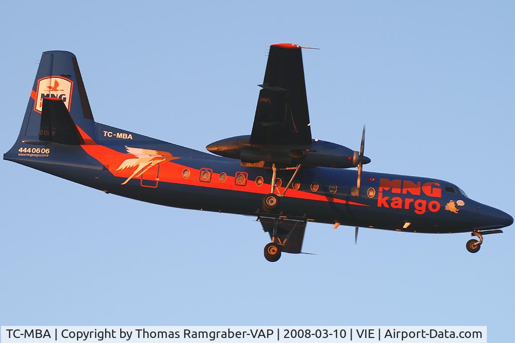 TC-MBA, 1983 Fokker F-27-500 Friendship C/N 10654, MNG Airlines Fokker 27