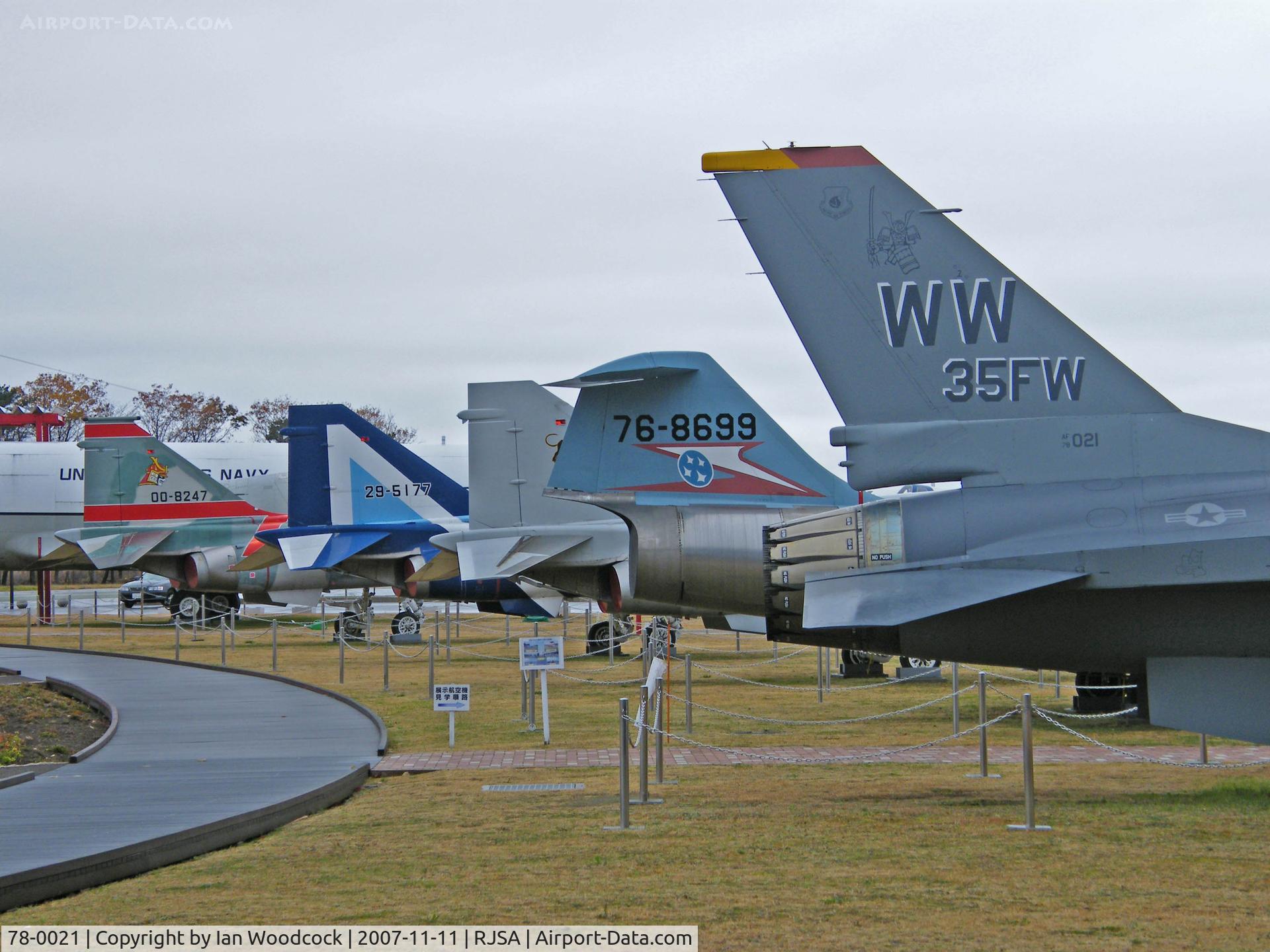 78-0021, General Dynamics F-16A Fighting Falcon C/N 61-27, General Dynamics F-16A/Misawa-Aomori,(Heads the line up of Preserved aircraft)