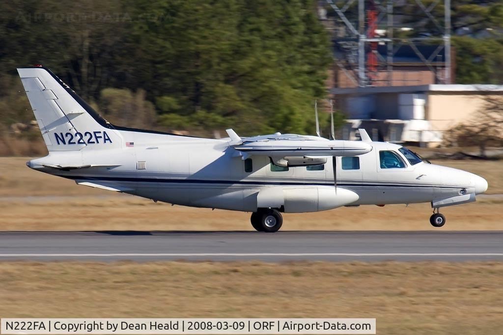 N222FA, Mitsubishi MU-2B-36A C/N 714SA, Helitech Inc Mitsubishi MU-2B-36 N222FA from Montgomery Executive Airport (KBCB) landing on RWY 23.