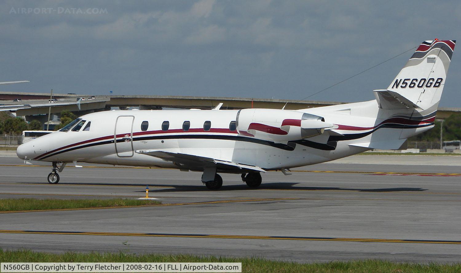 N560GB, 1999 Cessna 560XL Citation Excel C/N 560-5027, Smart scheme on a Cessna 560 about to depart FLL