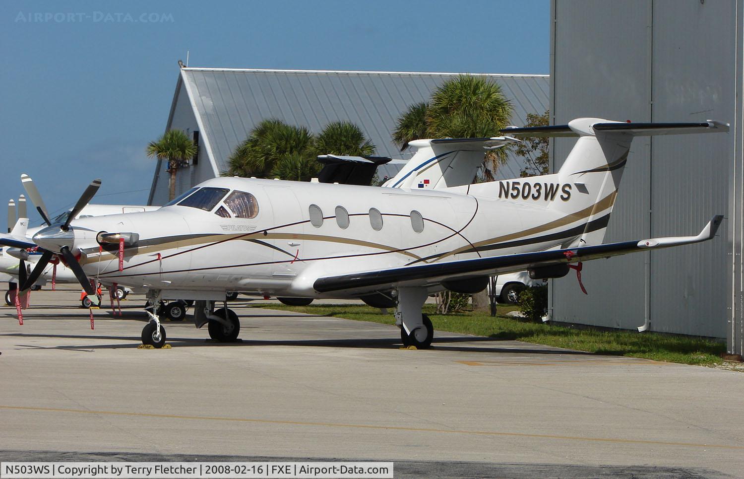 N503WS, 2003 Pilatus PC-12/45 C/N 503, Pilatus PC XII at FXE in Feb 2008