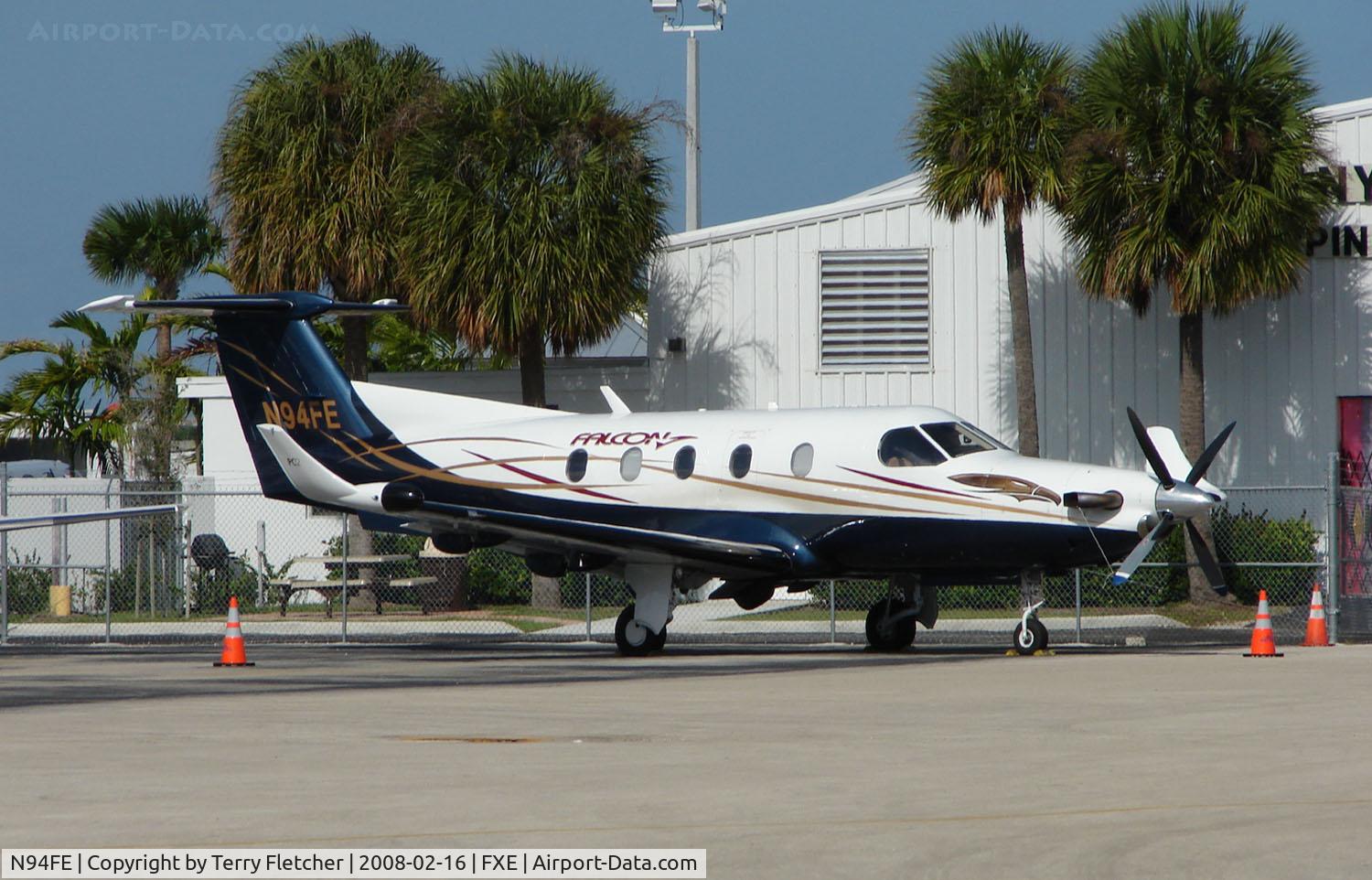 N94FE, 1996 Pilatus PC-12/45 C/N 150, Pc12 at FXE in Feb 2008