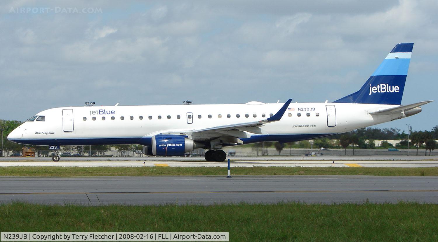 N239JB, 2006 Embraer 190AR (ERJ-190-100IGW) C/N 19000040, Jetblue Embraer 190 at Ft.Lauderdale Int