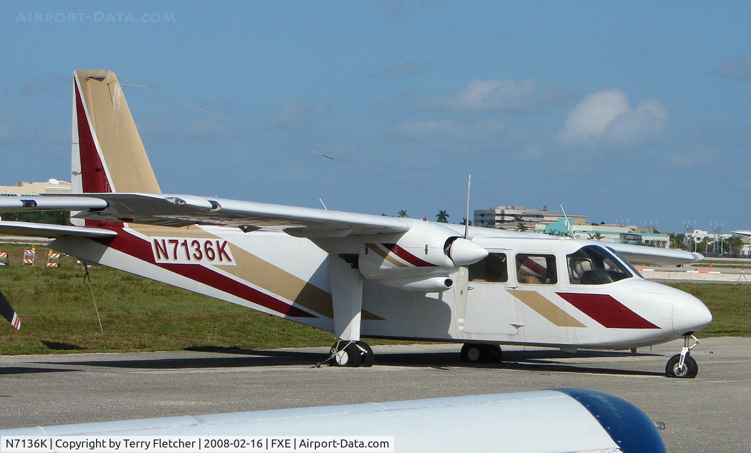 N7136K, 1980 Britten-Norman BN-2A-26 Islander C/N 900, Britten BN2- Islander at FXE in Feb 2008