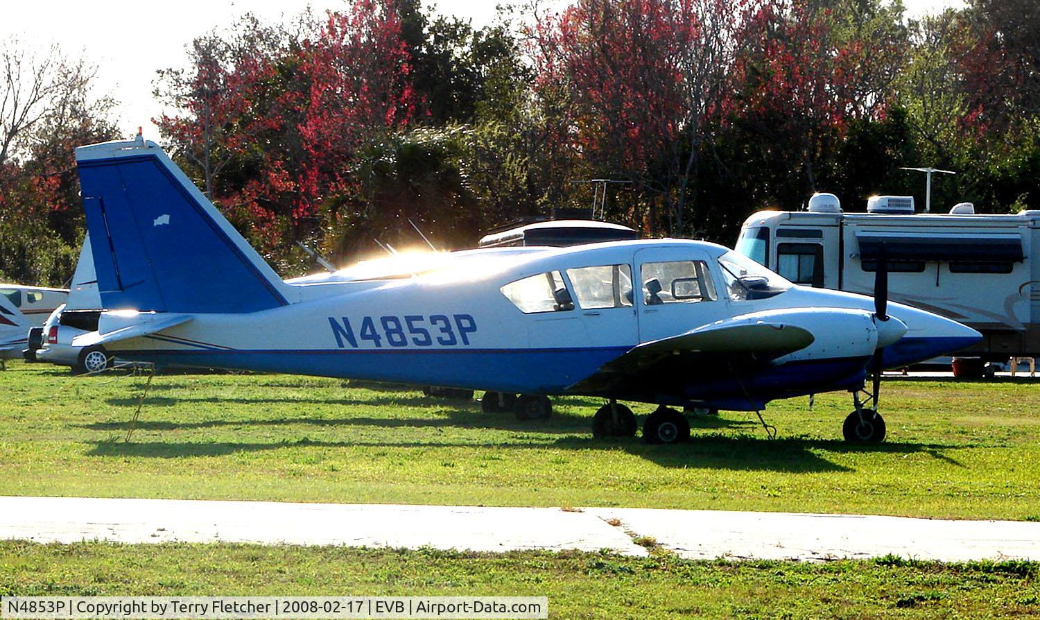 N4853P, 1961 Piper PA-23-250 C/N 27-426, This Piper enjoys the sun at New Smyrna Beach