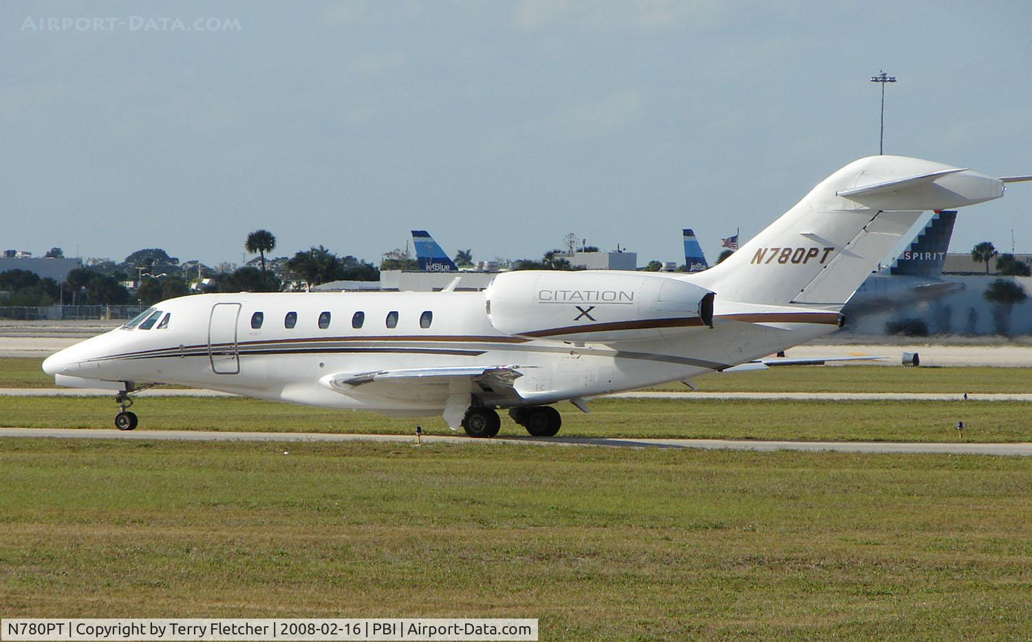 N780PT, 2007 Cessna 750 Citation X Citation X C/N 750-0280, Cessna 750 taxies out for departure from West Palm Beach